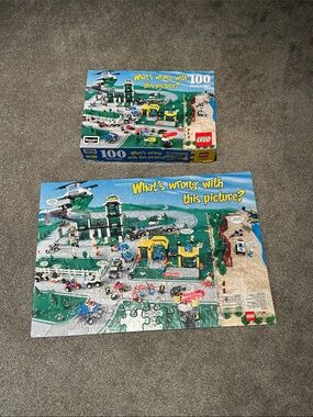 Vintage Lego What's Wrong With This Picture? Puzzle - Blue, Green, Yellow